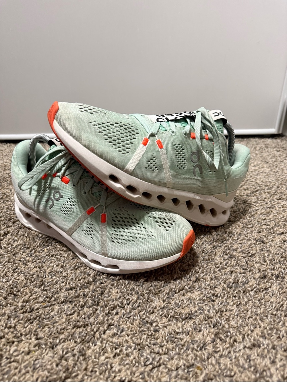 On Running Women’s Mint and Orange Cloudtec Trainer - Picture 2 of 8